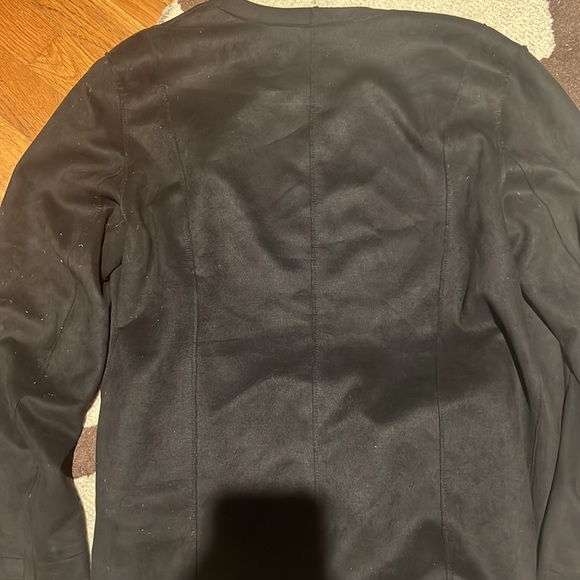 Zara faux suede tie front jacket. Size L - Picture 5 of 6